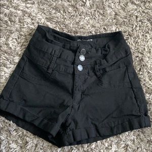 YMI black high waisted shorts